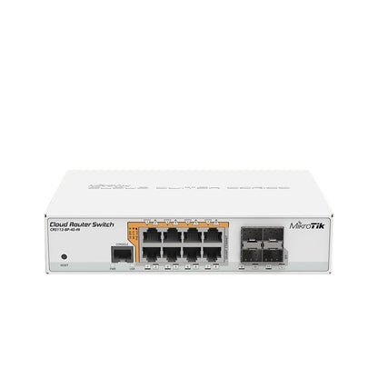 MikroTik | CRS112-8P-4S-IN | 12-Port Gigabit Managed PoE-Switch | 8 × PoE-Out | 4 × SFP