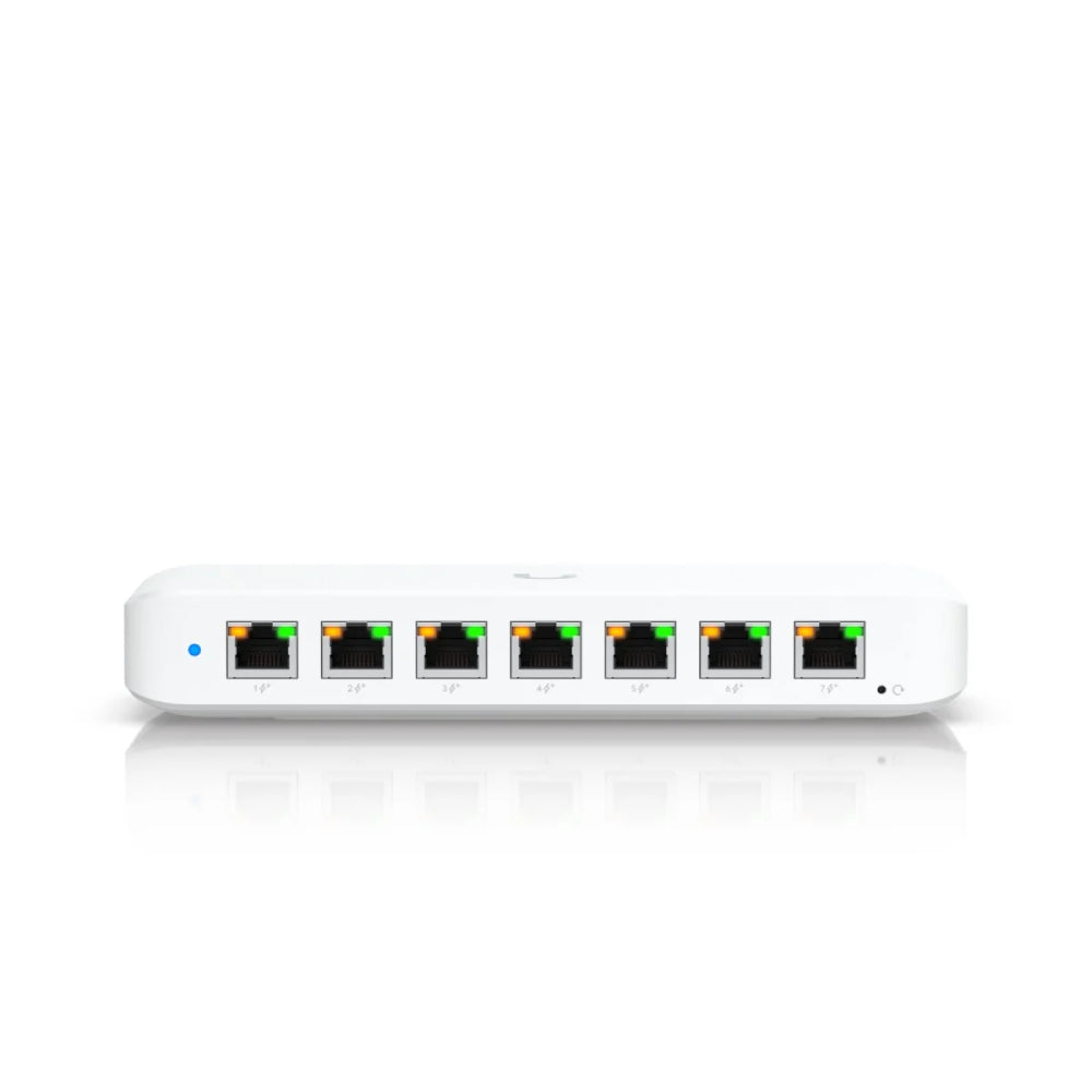 Ubiquiti | USW-Ultra | UniFi Ultra 8-Port Gigabit Managed Switch | 7 × PoE+ | PoE++ Eingang | Weiß