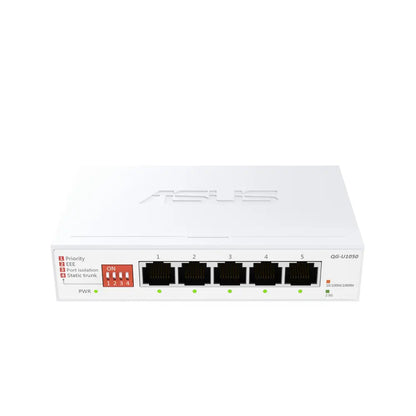ASUS | 90IG09Z0-MO3B00 | QG-U1050 | 5-Port 2,5-Gigabit-Ethernet-Switch | Unmanaged | Weiß