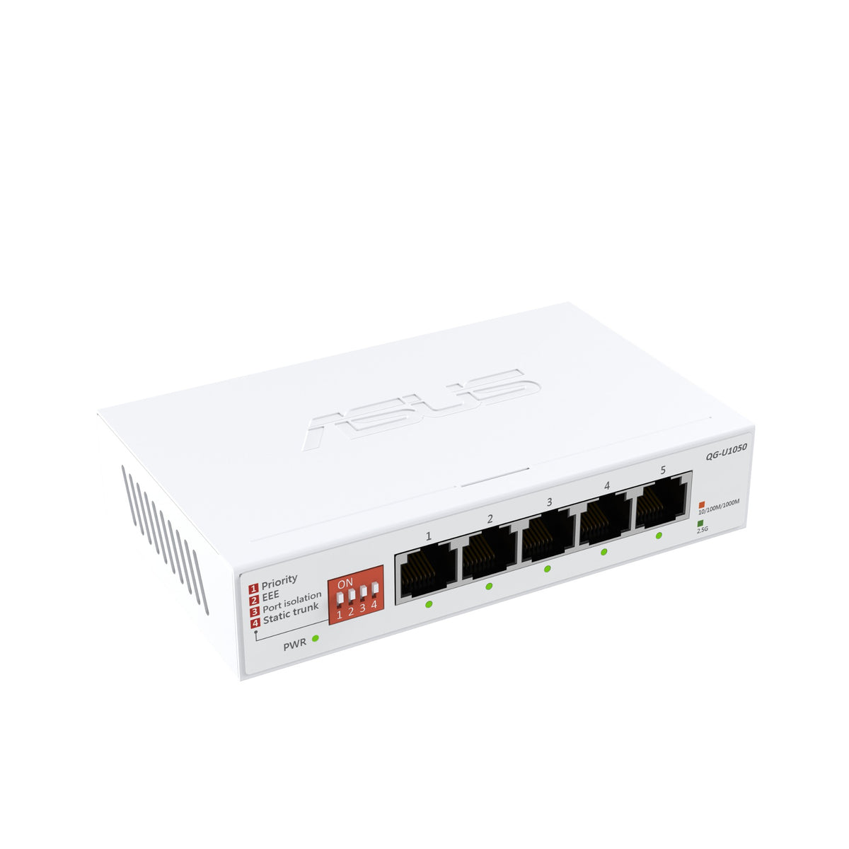 ASUS | 90IG09Z0-MO3B00 | QG-U1050 | 5-Port 2,5-Gigabit-Ethernet-Switch | Unmanaged | Weiß