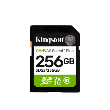 Kingston | Carte mémoire SDXC UHS-I | 256 Go | Classe de vitesse vidéo V10 / UHS-I U1 / Class 10