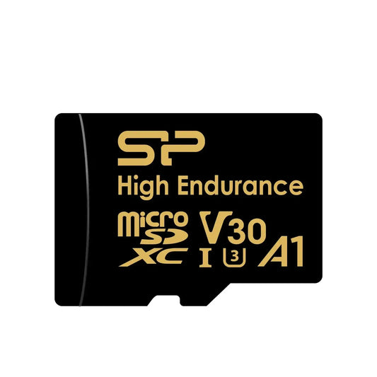 Silicon Power | Golden Series High Endurance microSDXC Memory Card | 128 GB | Speed Class A1 V30 UHS-I U3