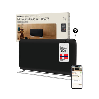 Mill | PA1500WIFI4A Black | Invisible Smart WiFi Panel Heater G4 | 1500 W | 18–22 m² | IPX4