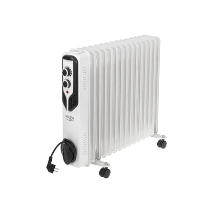 Adler | AD 7819 | Radiateur à bain d'huile | 2500 W | 3 niveaux de puissance | Blanc
