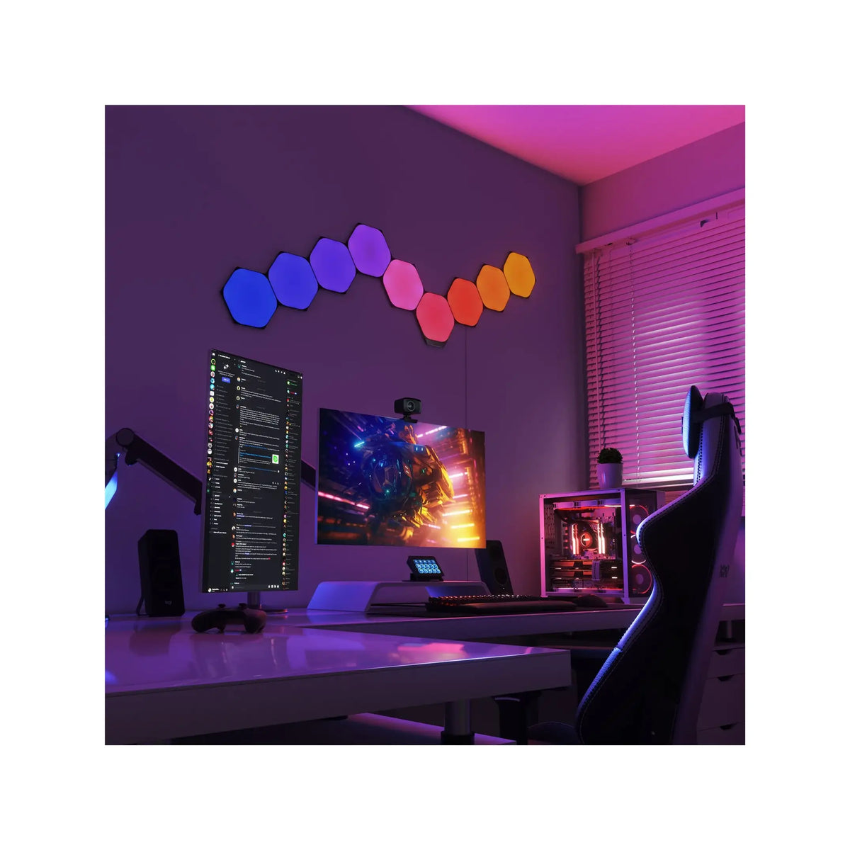 Nanoleaf | Shapes Black Hexagons Starter Kit (9 panels) | 42 W | WiFi