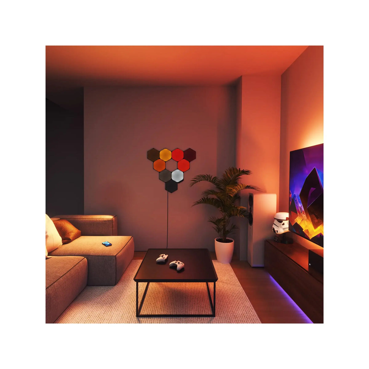 Nanoleaf | Shapes Black Hexagons Starter Kit (9 panels) | 42 W | WiFi