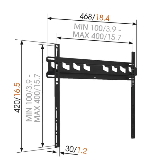 Vogel's | 8553000 | Fixed TV Wall Mount | 32"-55" | Black