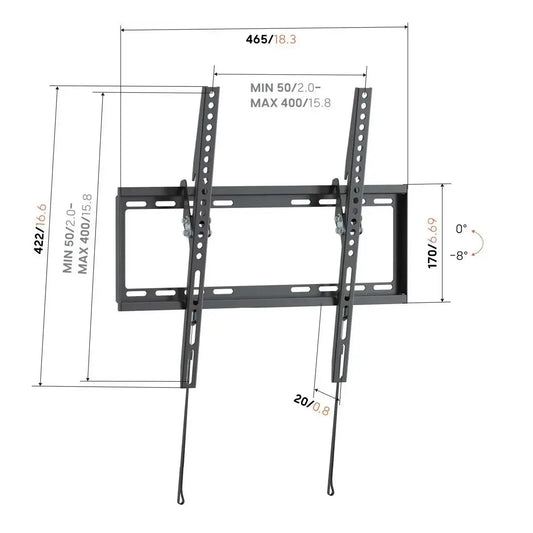 Vogel's | UP 4013 | Tilting TV Wall Mount | 32"-65" | Black