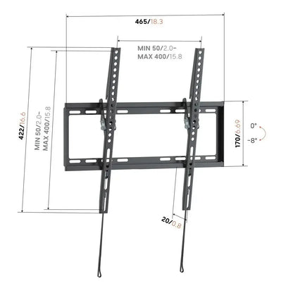 Vogel's | UP 4013 | Tilting TV Wall Mount | 32"-65" | Black
