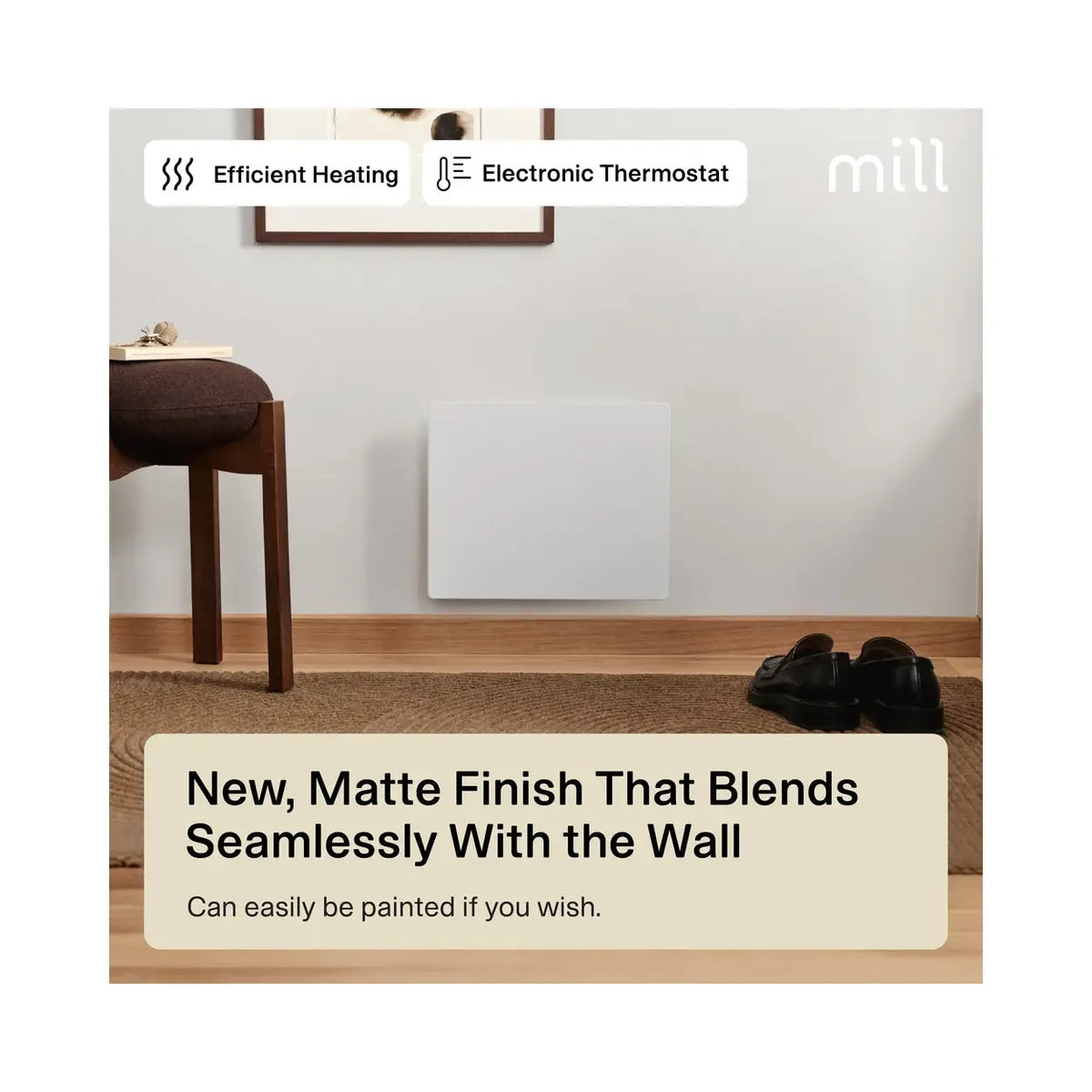 Mill | Color Panel Heater | COLOR250 | 250 W | Matte White