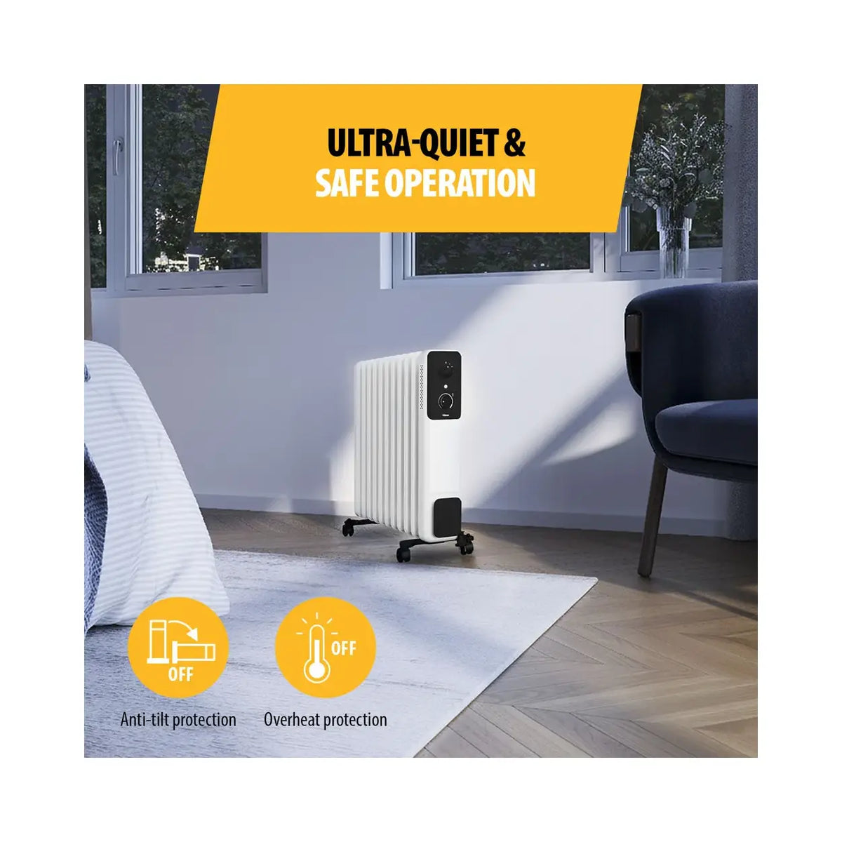 Tristar | Oil Filled Radiator | KA-5381 | 2500 W | White