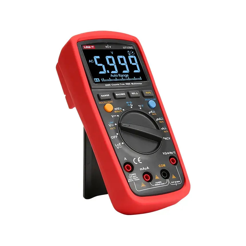 UNI-T | True RMS Digital Multimeter with Analog Bar Graph | UT139S | Red / Grey