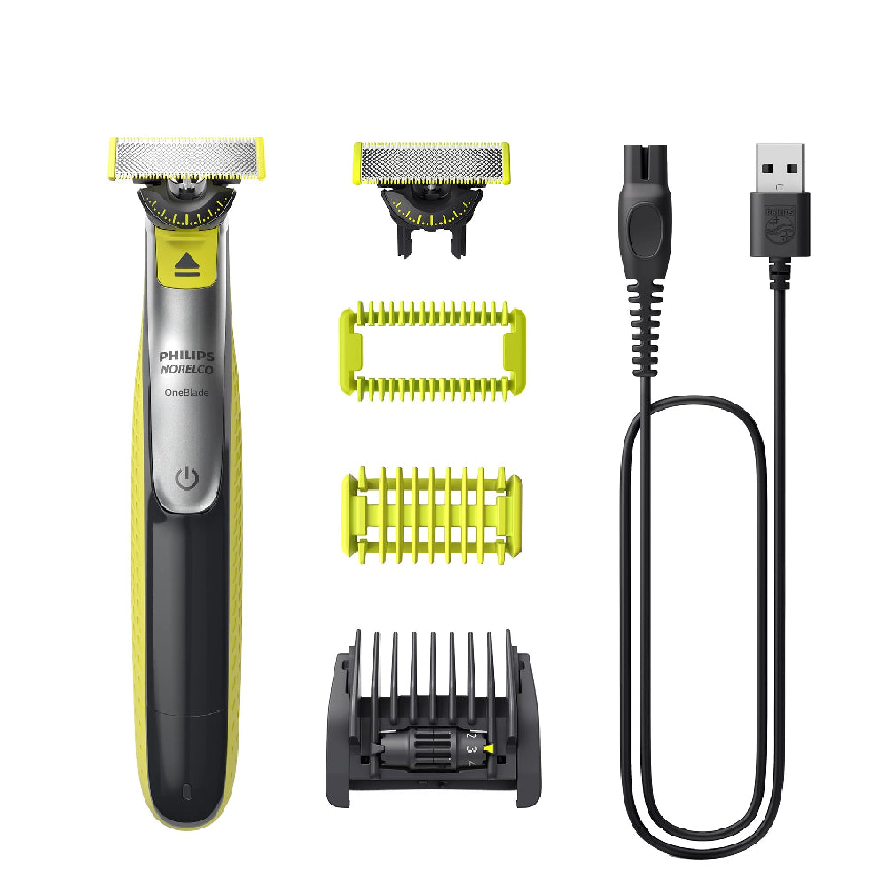 Philips | QP2834/23 | Shaver | Cordless | Li-Ion | 60 min | Wet & Dry | Lime green/Charcoal grey