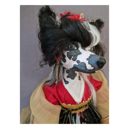 Unique Artistic Doll | Handmade | Chinese Crested Dog