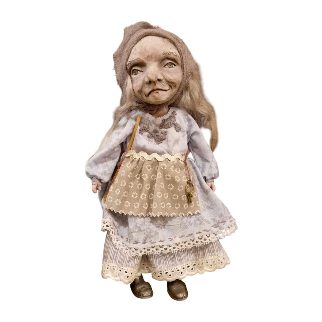 Poupée unique faite main | Bonne sorcière | Poupée à suspendre