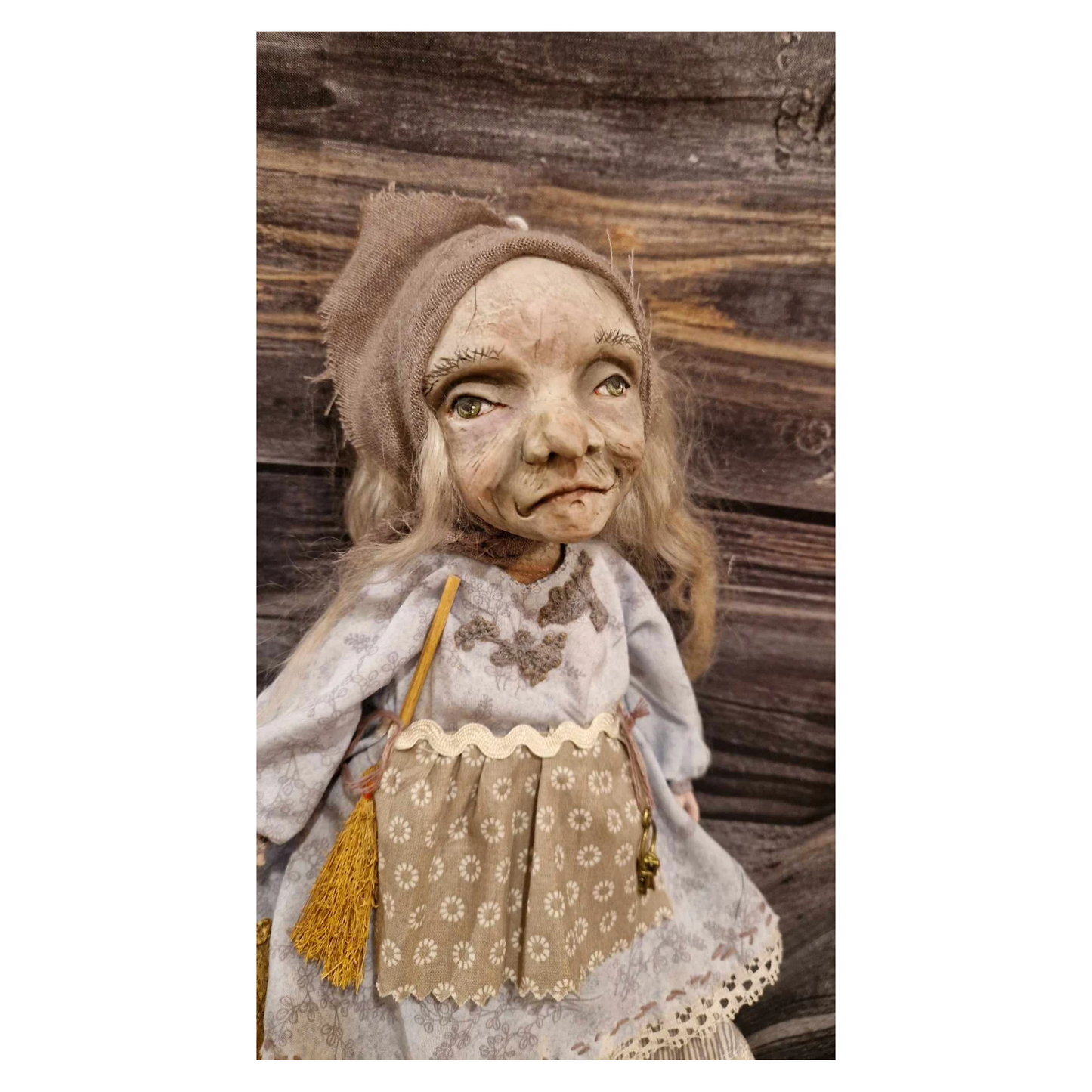 Poupée unique faite main | Bonne sorcière | Poupée à suspendre