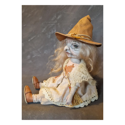 Unique Artistic Doll | Handmade |  Little Witch | Baba Jaga