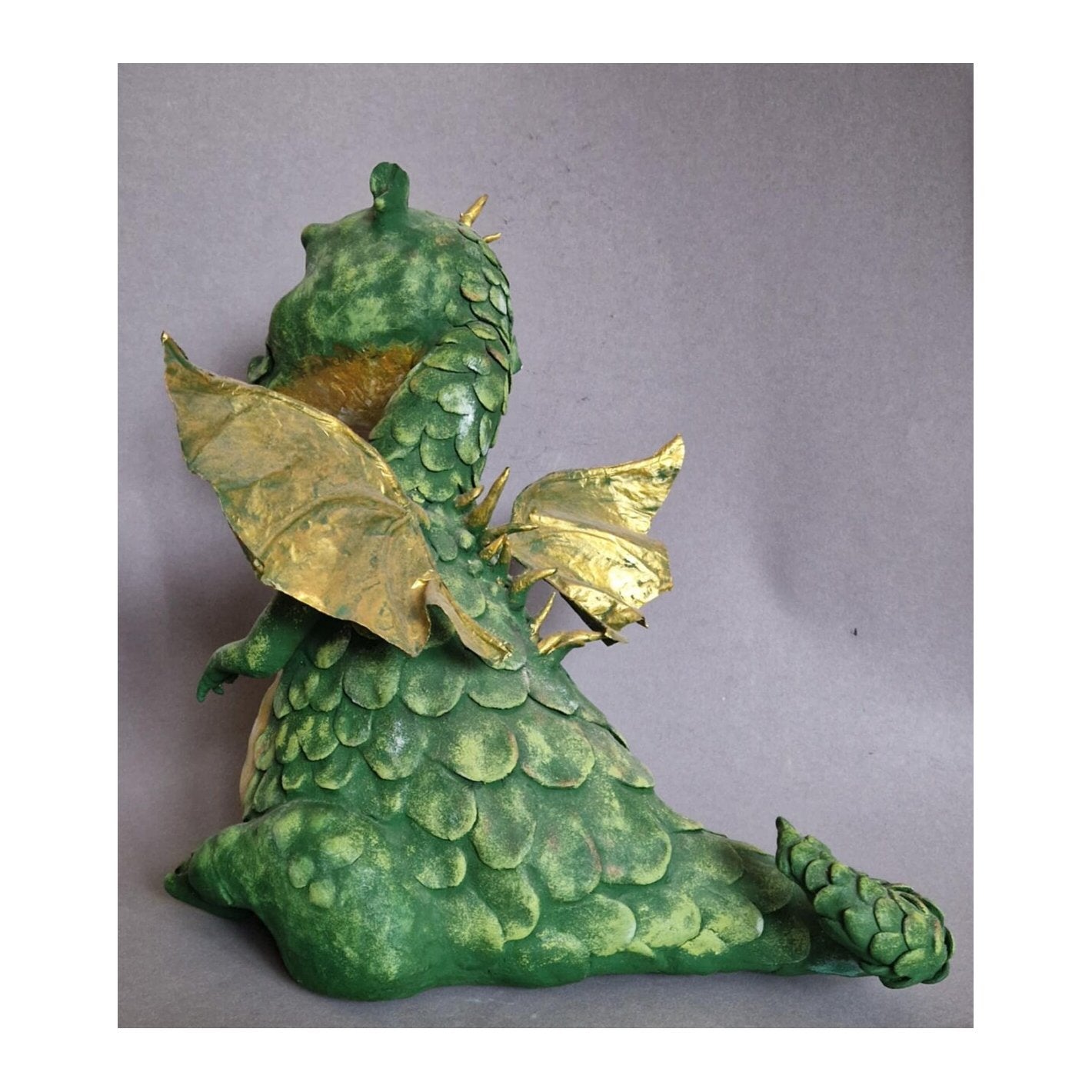 Unique Artistic Doll | Handmade | Green dragon | Protection, Energy, Good luck