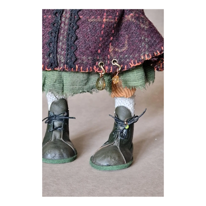 Poupée artistique unique | Faite main | Poupée citrouille | Halloween