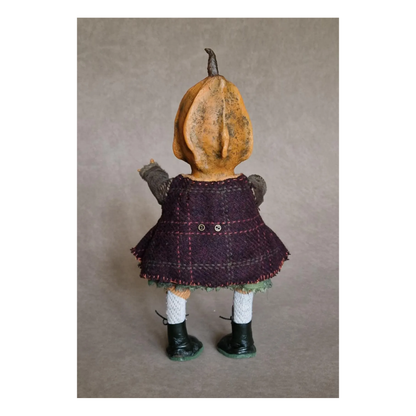 Poupée artistique unique | Faite main | Poupée citrouille | Halloween