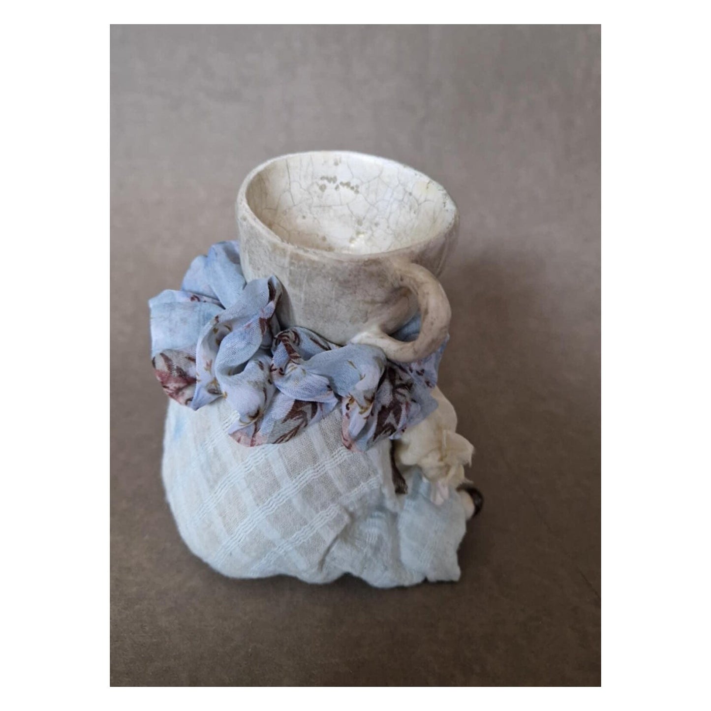 Poupée artistique unique | Faite main | Petite tasse à thé | Pays des merveilles