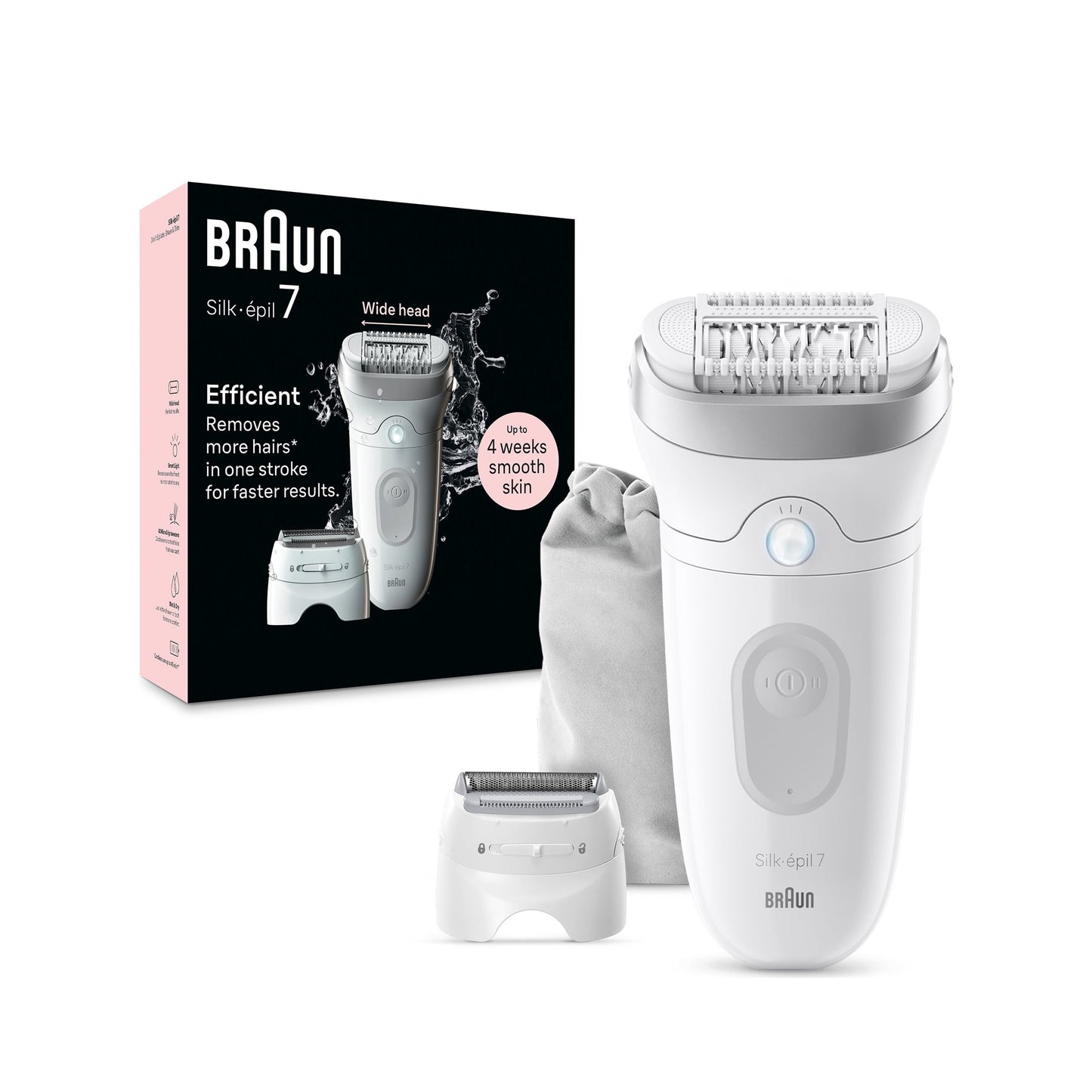 Braun Epilator | SE7-041 Silk épil 7 | Wet & Dry | White/Silver