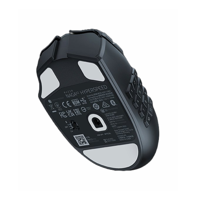 Razer | Naga V2 HyperSpeed | Gaming Mouse | Wireless | 2.4GHz, Bluetooth | Black