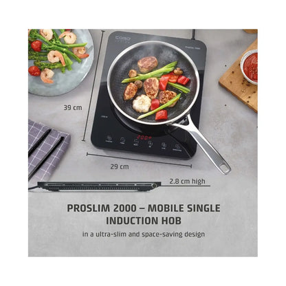 Caso | Mobile Single Hob | ProSlim 2000 | Induction | Touch | Timer | Black