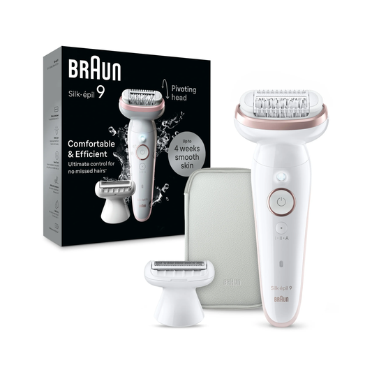 Braun Epilator | SES9-030 Silk épil 9 | Wet & Dry | White/Rose