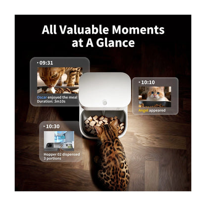 PETKIT YumShare Dual-hopper 2 Automatic Feeder with Camera | Capacity 5 L | White