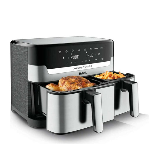 TEFAL Air Fryer | EY905D10 | Capacity 5.2+3.1 L | Stainless Steel | Black