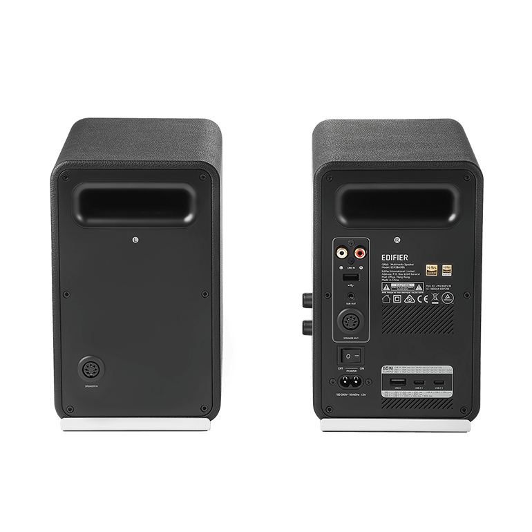Edifier | Desktop Active Monitor with GaN Charger | QR65 | 70 W | Bluetooth | ≥ 85 dB | Wireless connection  | Black