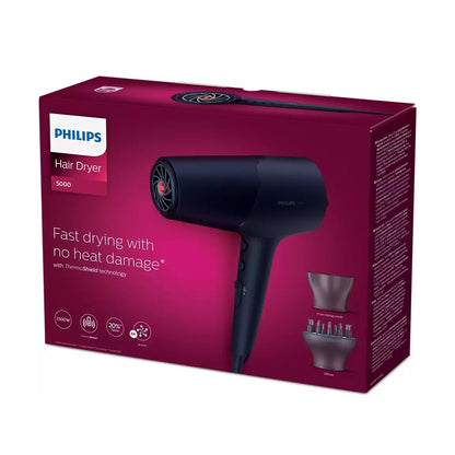 Philips | Hair Dryer | BHD510/00 | 2300 W | Number of temperature settings 3 | Ionic function | Diffuser nozzle | Blue/Metal