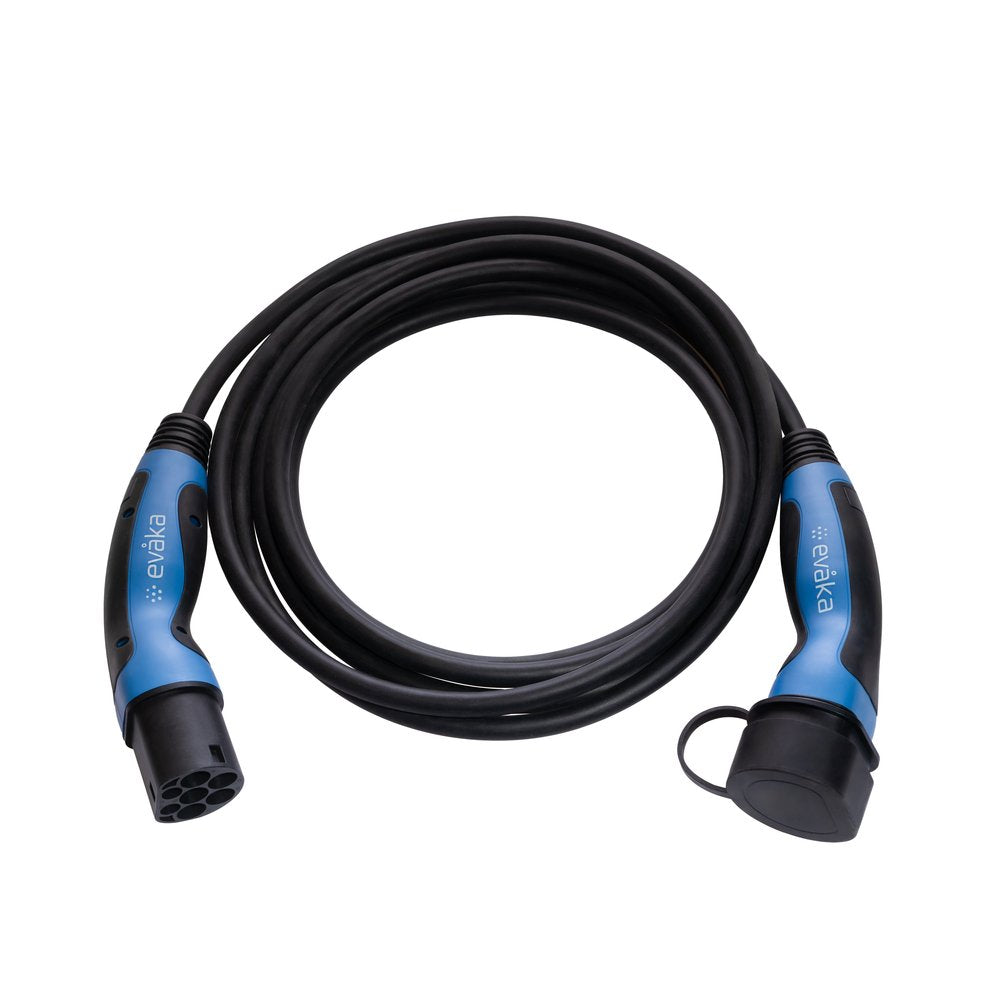 Câble de recharge pour véhicule électrique Evaka | EVA503325 | 22 kW | 32 A | 5 m | Noir