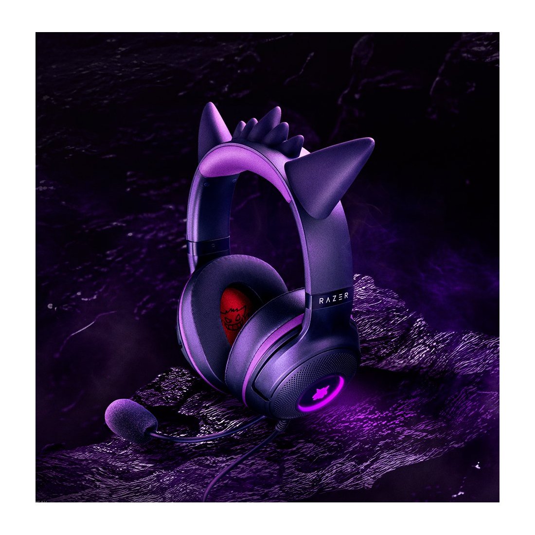 Razer Headset | Kraken Kitty V2 | Wired | Over-ear | Microphone | Noise canceling | Gengar Edition