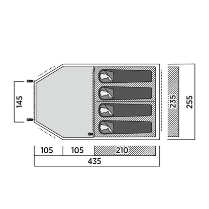 Easy Camp Family tent | Hidra 4 | 4 person(s) | Green