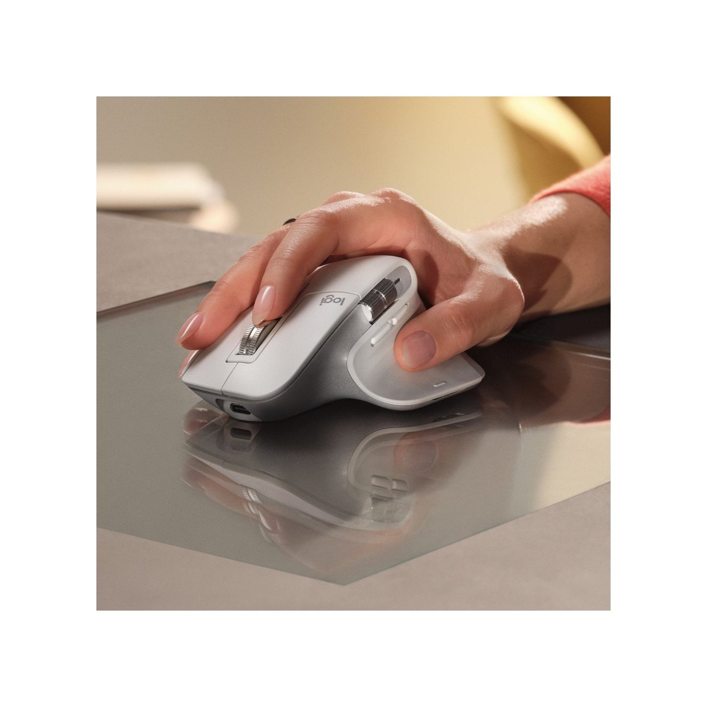 Souris Logitech | MX MASTER 3S | Sans fil | Bluetooth, 2,4 GHz | Gris clair