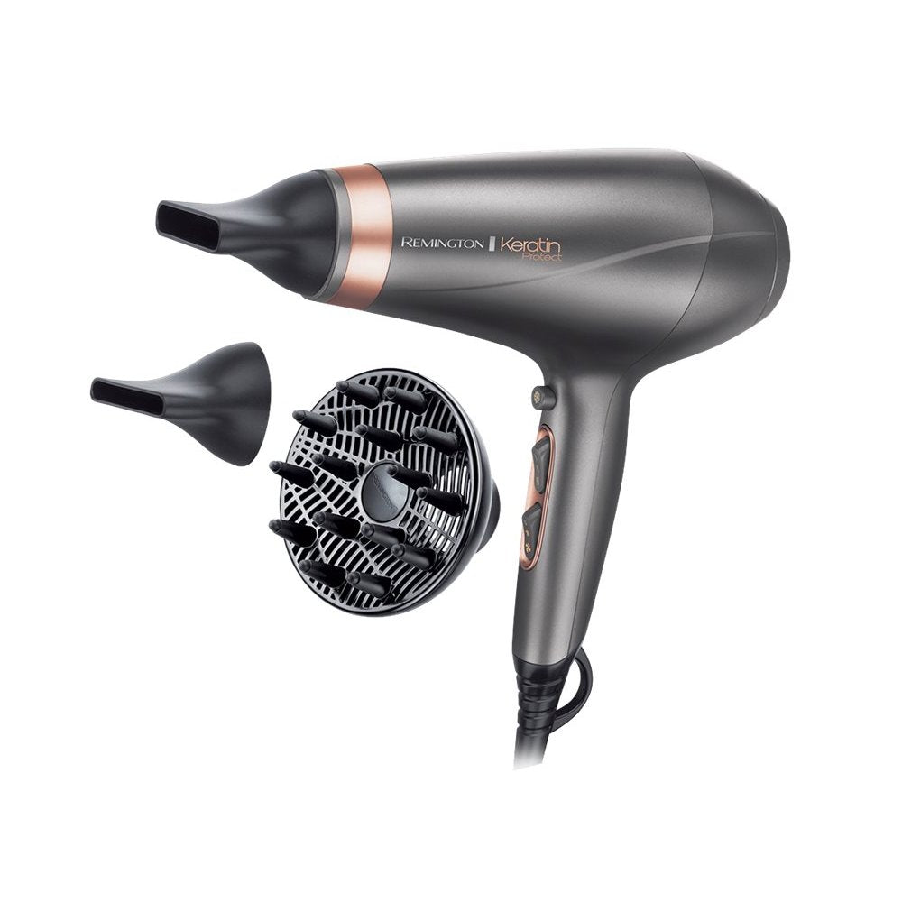 Remington | Hair Dryer | AC8820 | 2200 W | Number of temperature settings 3 | Ionic function | Diffuser nozzle | Silver