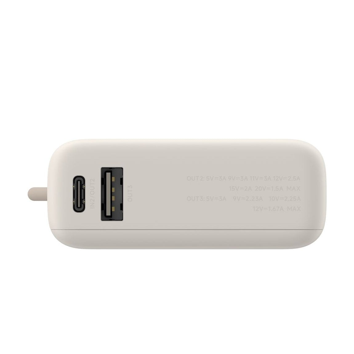Xiaomi | Power bank | 10000 mAh | Total 2: USB, 24 pin USB-C | Cream