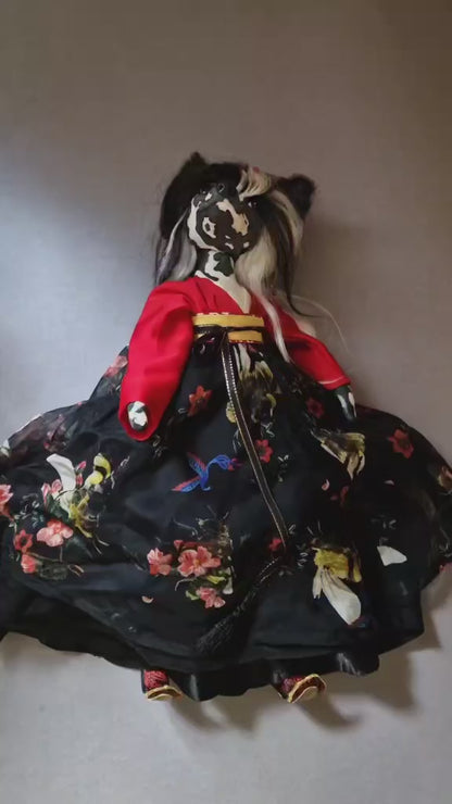 Unique Artistic Doll | Handmade | Chinese Crested Dog