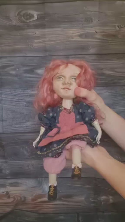 Unique Artistic Doll | Handmade | Little Witch Vasilisa