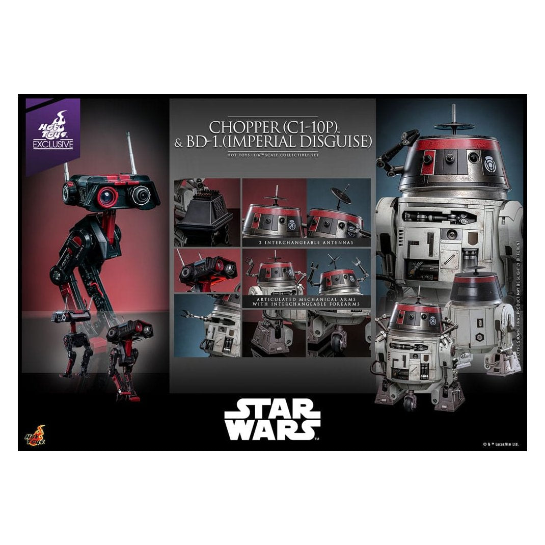Star Wars Action Figure Set 1/6 Chopper (C1-10P™) & BD-1™ (Imperial Disguise) 18 cm & 8 cm